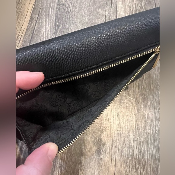 Michael Kors Jet Set Travel Trifold Wallet in Black Crossgrain Leather Like New - Picture 11 of 11